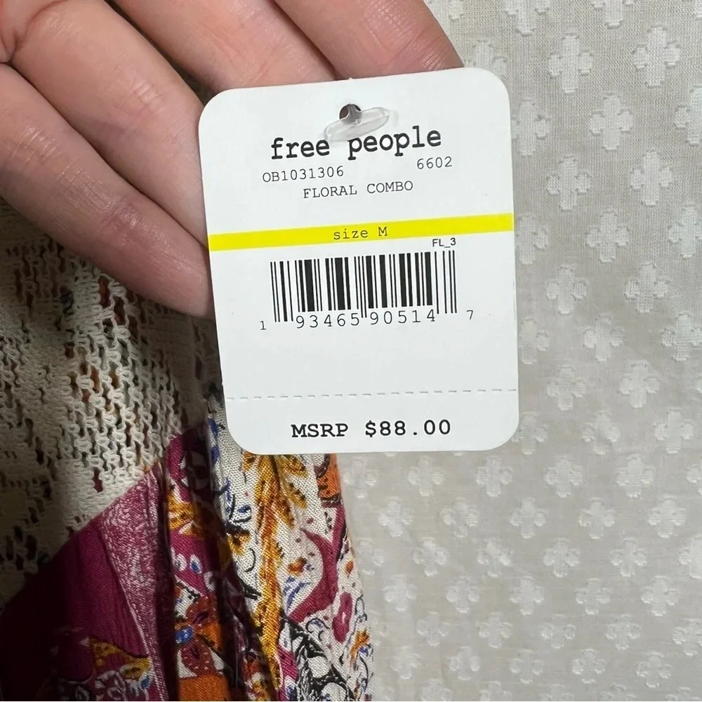 Free People‎ Intimately NWT Orange Paisley Count Me In Tunic Top